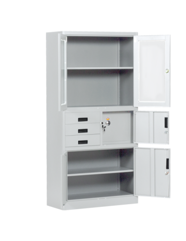 Метален шкаф Carmen CR-1240 E K - сив ⋙ на цена от 252.00лв  - Allegro-bg.com