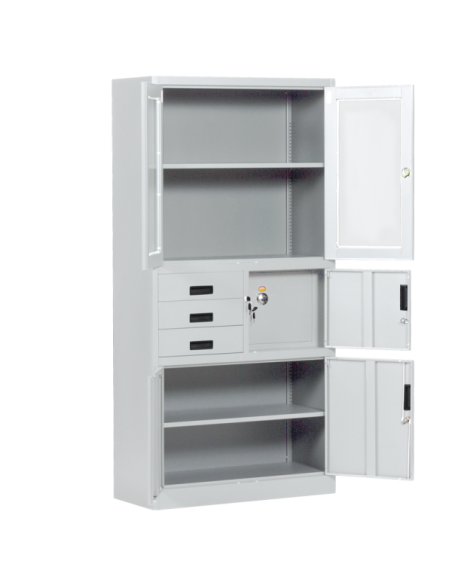 Метален шкаф Carmen CR-1240 E K - сив ⋙ на цена от 252.00лв  - Allegro-bg.com