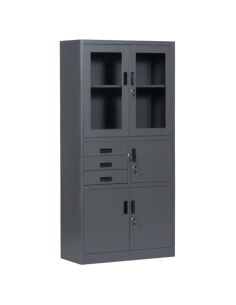 Метален шкаф Carmen CR-1240 E K SAND - графит ⋙ на цена от 266.40лв  - Allegro-bg.com