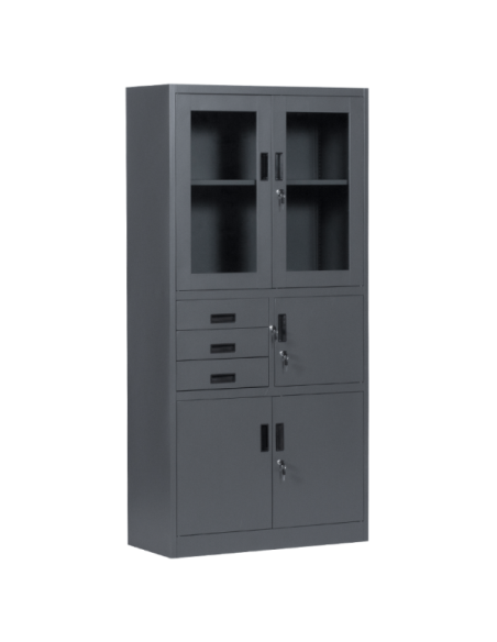 Метален шкаф Carmen CR-1240 E K SAND - графит ⋙ на цена от 266.40лв  - Allegro-bg.com