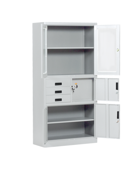 Метален шкаф Carmen CR-1240 E K - сив ⋙ на цена от 252.00лв  - Allegro-bg.com