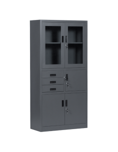 Метален шкаф Carmen CR-1240 E K SAND - графит ⋙ на цена от 266.40лв  - Allegro-bg.com