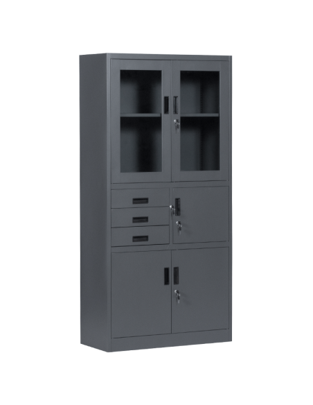 Метален шкаф Carmen CR-1240 E K SAND - графит ⋙ на цена от 266.40лв  - Allegro-bg.com