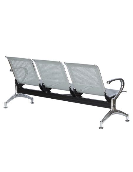 Посетителска пейка с 3 места Carmen CR-1030-3 - сребърна ⋙ на цена от 165.60лв  - Allegro-bg.com