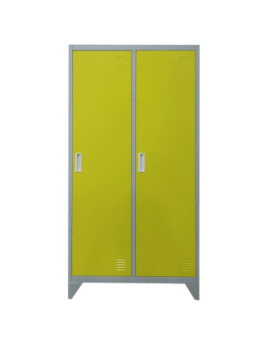 Метален шкаф Carmen CR-1602 KZ - Сив / жълт ⋙ на цена от 150.32лв  - Allegro-bg.com