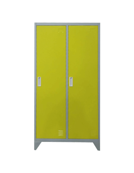 Метален шкаф Carmen CR-1602 KZ - Сив / жълт ⋙ на цена от 150.32лв  - Allegro-bg.com