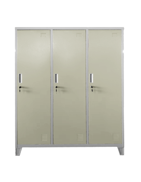 Метален шкаф Carmen CR-1604-3 JZ - сив / бежов ⋙ на цена от 204.31лв  - Allegro-bg.com