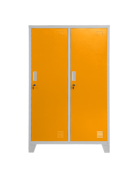 Метален шкаф Carmen CR-1604-2 JZ - Сив / оранжев ⋙ на цена от 152.16лв  - Allegro-bg.com