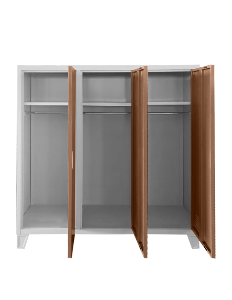 Метален шкаф Carmen CR-1605-3 JZ - сив / светлокафяв ⋙ на цена от 202.48лв  - Allegro-bg.com