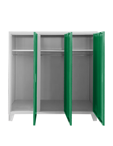 Метален шкаф Carmen CR-1605-3 JZ - сив / тъмнозелен ⋙ на цена от 202.48лв  - Allegro-bg.com