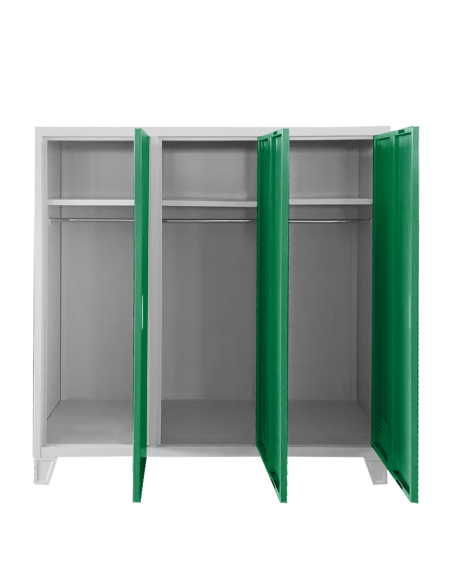 Метален шкаф Carmen CR-1605-3 JZ - сив / тъмнозелен ⋙ на цена от 202.48лв  - Allegro-bg.com