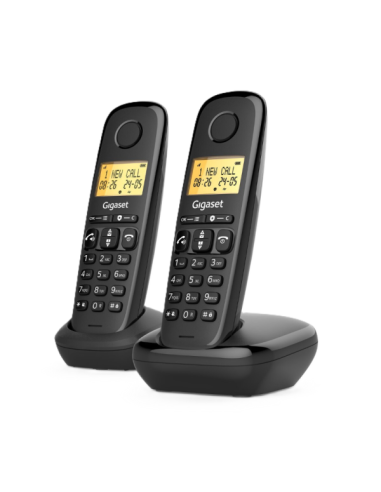 Безжичен DECT телефон Gigaset BASIC 100 DUO - черен ⋙ на цена от 41.94лв  - Allegro-bg.com