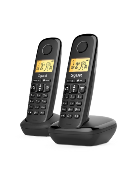 Безжичен DECT телефон Gigaset BASIC 100 DUO - черен ⋙ на цена от 41.94лв  - Allegro-bg.com
